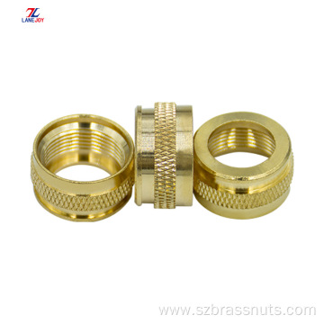 round long brass connector cap coupling ring nut